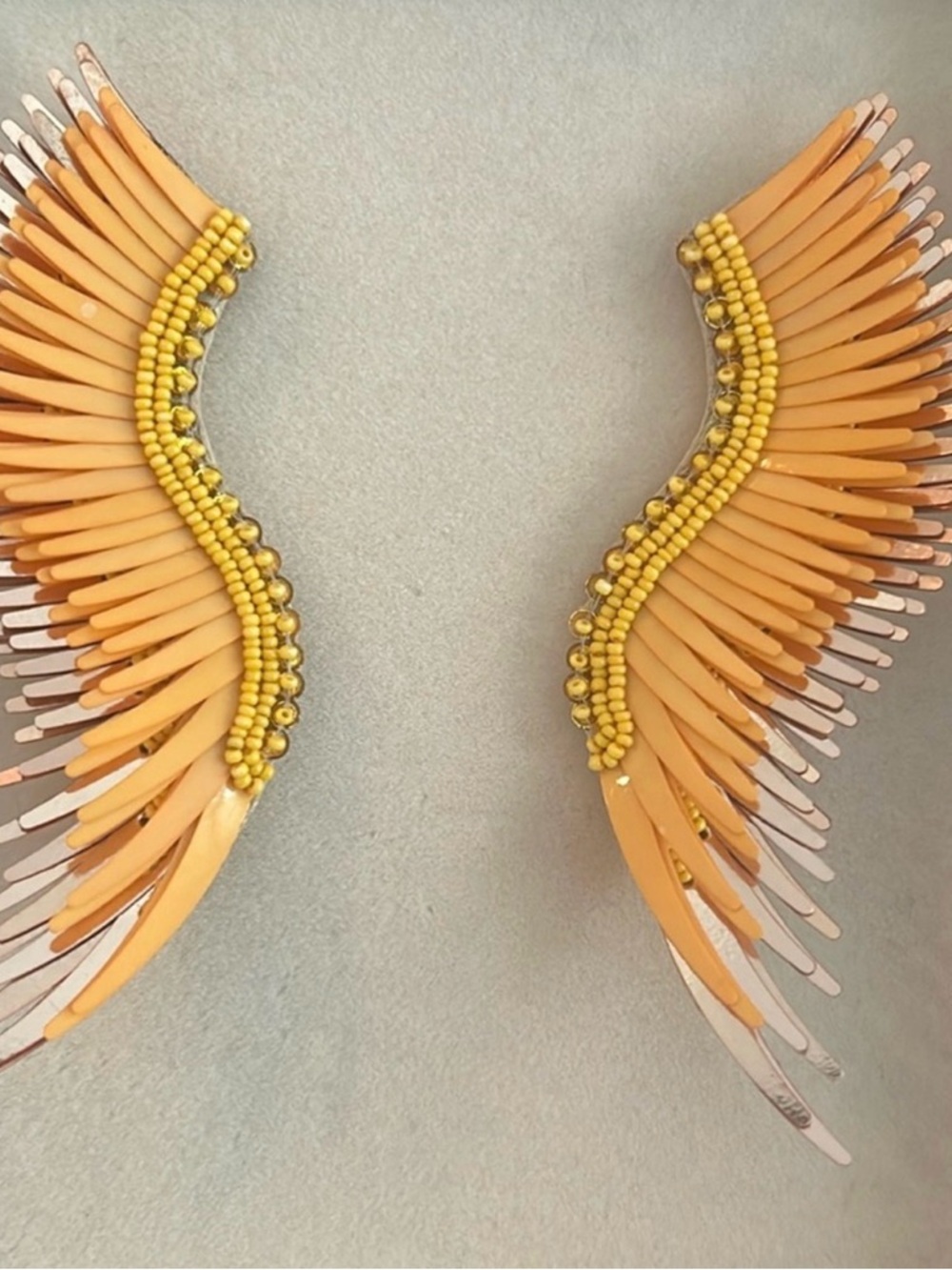 Mignonne Gavigan Madeline Yellow Wing Beaded Statement Earrings